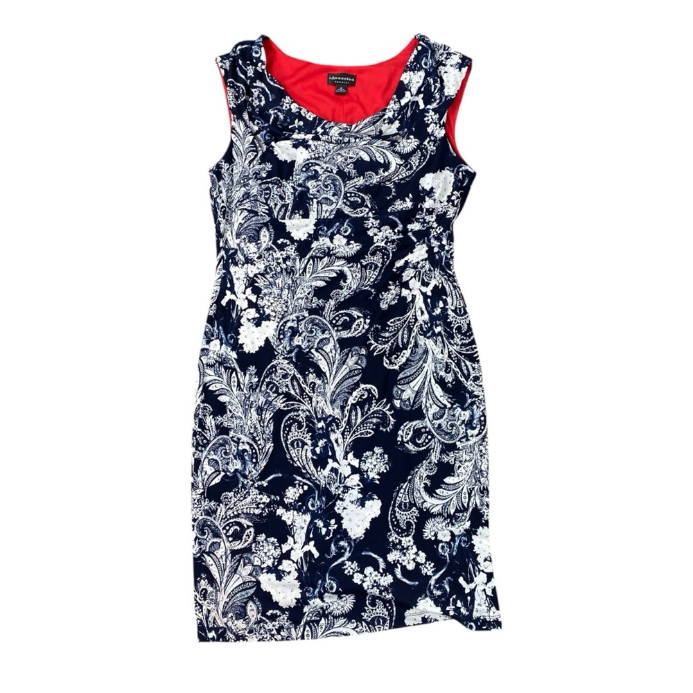 Woman’s Connected Apparel paisley print stretchy sleeveless dress size 16